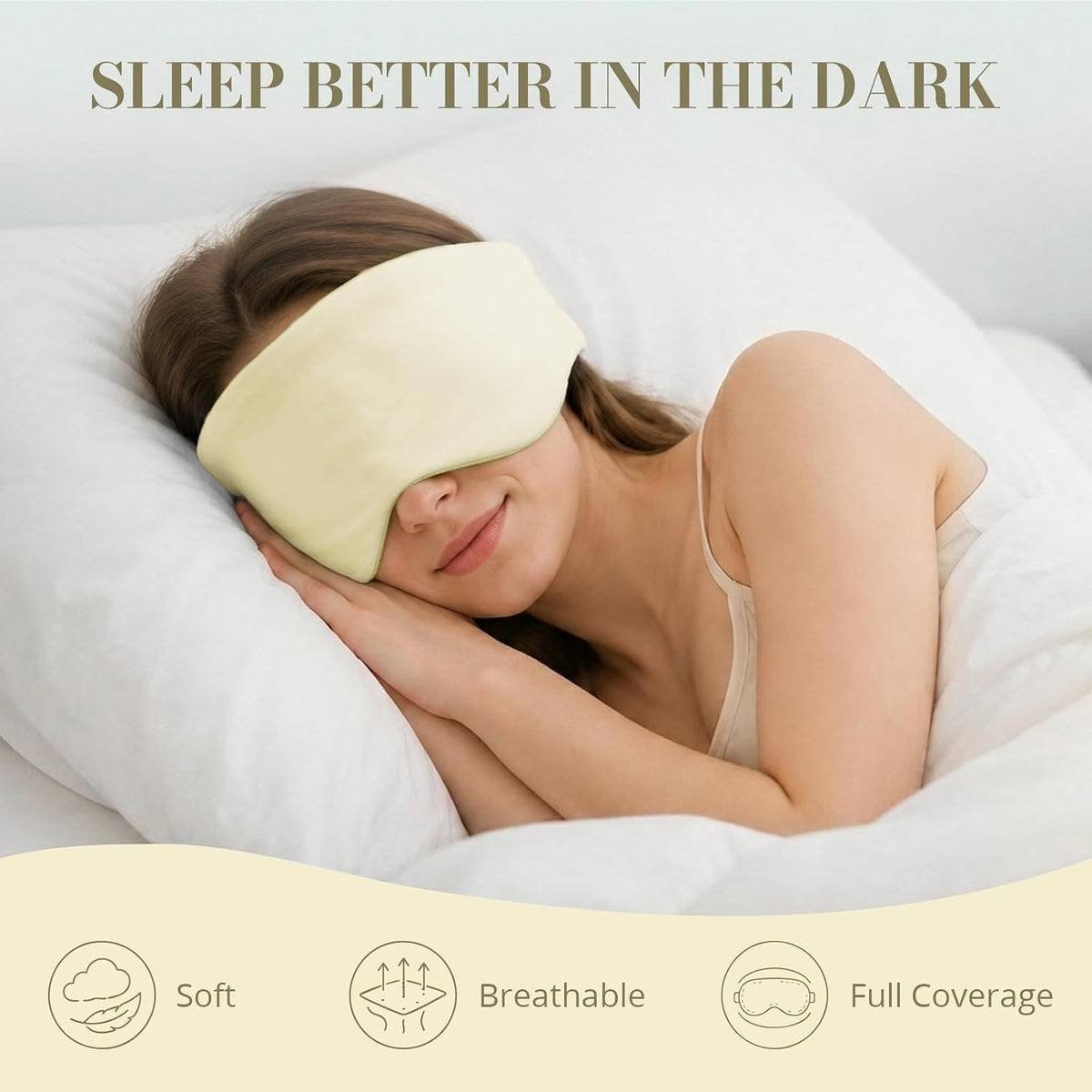Sleep Mask for Women Men, Reversible Eye Mask Sleeping with Cozy & Cooling Sides, Adjustable Velcro Band, Blackout Face-Hugging Padded Eye Cover for Sleeping Travel Office, Grey/White