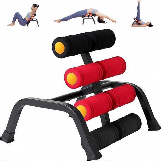 Mini Inversion Table with 8 Massage Rollers Back Stretching Machine