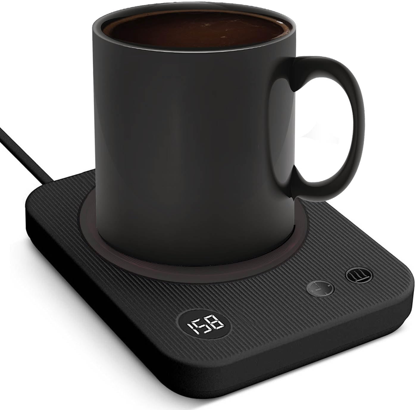 Lesipee Mug Warmer, Coffee Cup Warmer for Desk with Auto Shut Off, Candle Warmer, Electric Beverage Warmer Plate for Tea, Cocoa & Coffee, 2 Temperature Settings, for Office Home