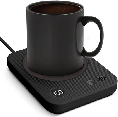 Lesipee Mug Warmer, Coffee Cup Warmer for Desk with Auto Shut Off, Candle Warmer, Electric Beverage Warmer Plate for Tea, Cocoa & Coffee, 2 Temperature Settings, for Office Home