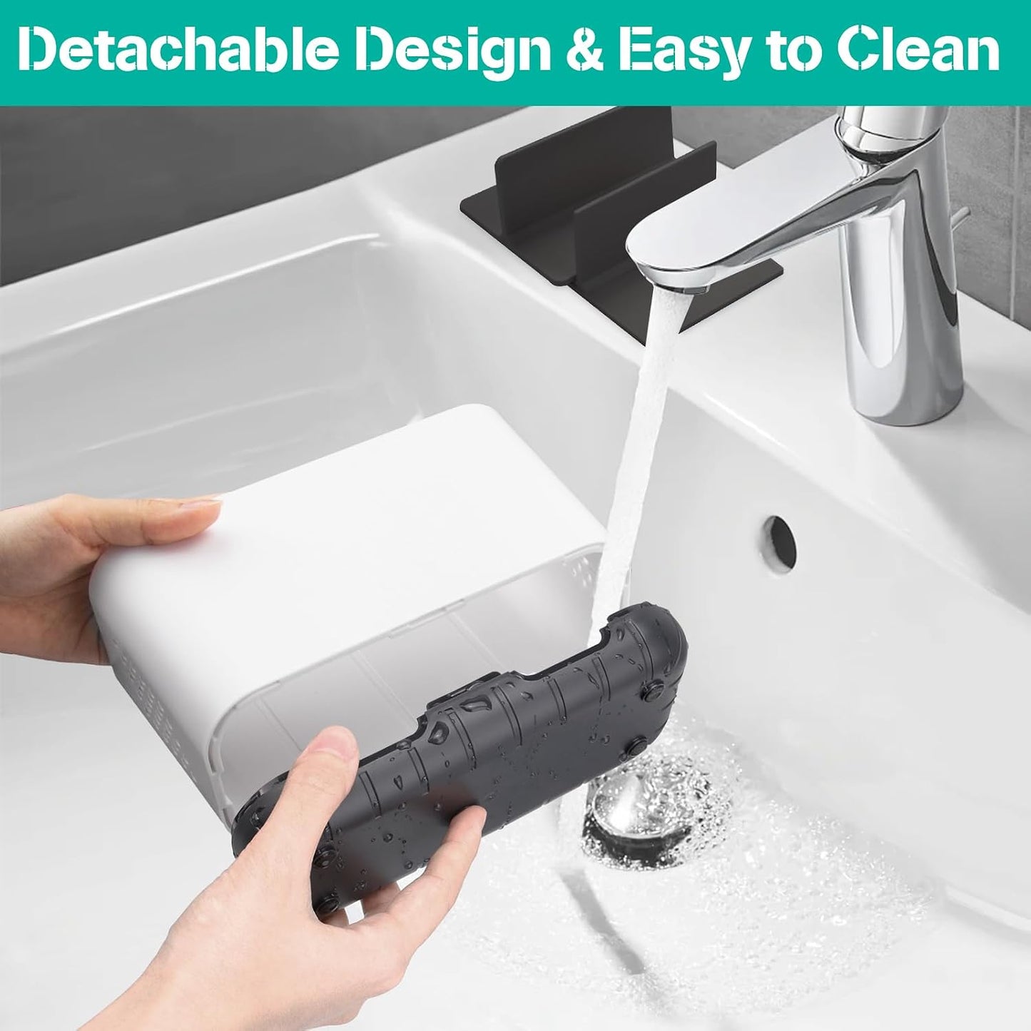 Toothbrush Holders for Bathrooms, Electric Toothbrush and Toothpaste Holder with Adjustable Dividers and Drainage, Kids Toothbrush Organizer for Bathroom Countertop | 5 Slots Toothbrush Organizer with Adjustable Dividers and Drainage, for Bathroom