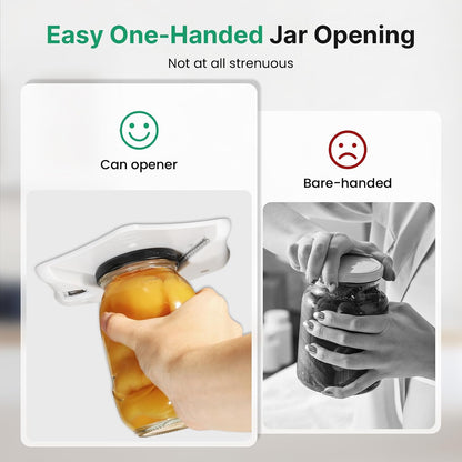 Under Cabinet Jar Opener, Opens Lids Up to 5 Inches - Extra Strong Leverage for Tough Jars & Large Cans, Built-in Bottle Opener - Top Rated for Seniors, Weak Hands & Arthritis Sufferers