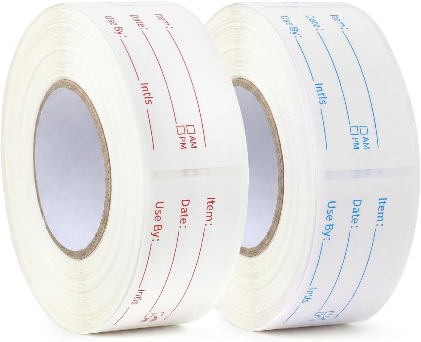 2 Rolls 1000 Pieces Freezer Labels, Write-On Waterproof & Oil-Proof,Removable Food Labels & Write-On Tape for Food Containers Perfect for Food Labeling and Storage Organization