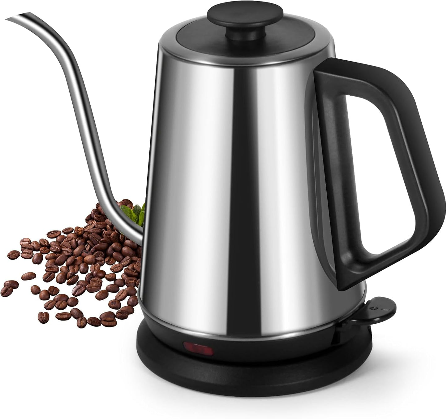 Gooseneck Electric Kettle,Ulcreigo Electric Kettle Temperature Control Tea Kettles for Boiling Water with 5 Variable Presets,Hot Water Boiler Heater for Coffee,304 Stainless Steel Black Color