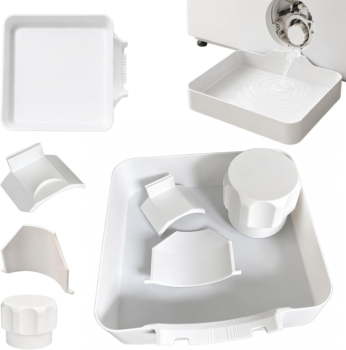 Universal Front-Load Washing Machine Drain Pan，1set | Washing Machine Drainage Tray, Easy Installation for Basements, Apartments, Mobile Homes, Garages, and Rentals
