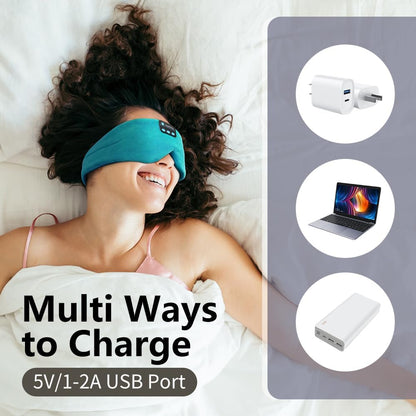 Joythink Sleep Headphones Bluetooth Sleep Mask Silk Headband Earphones Bluetooth Eye Mask for Sleeping On Side Blackout Soft Sleep Earphones Music Kids Children Eye Cover Purple