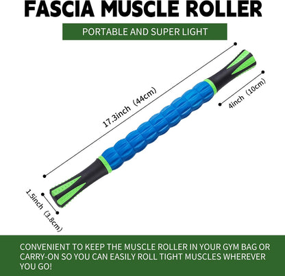 Massage Roller Stick,Muscle Roller Stick for Athletes,Liposuction Massage Roller for Lymphatic Drainage, for Relief Muscle Soreness, Trigger Points, Help Runner Legs, Back Recovery