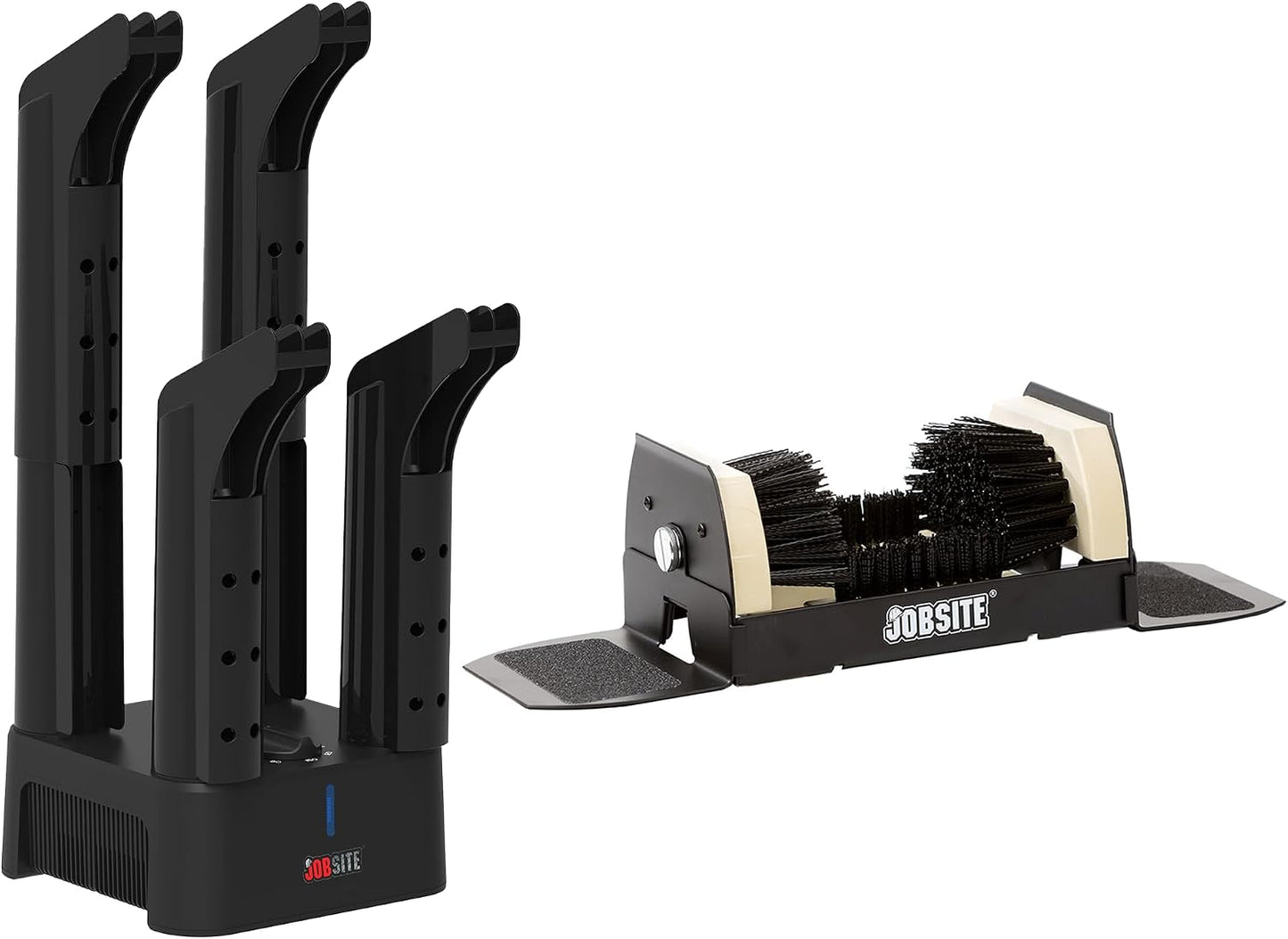 JobSite Mighty Dry Boot Dryer with Heavy Duty Boot Scraper - Boots Dryer with Heat Blower Fan - Fast Glove & Shoe Dryer - Helps Reduce Odor