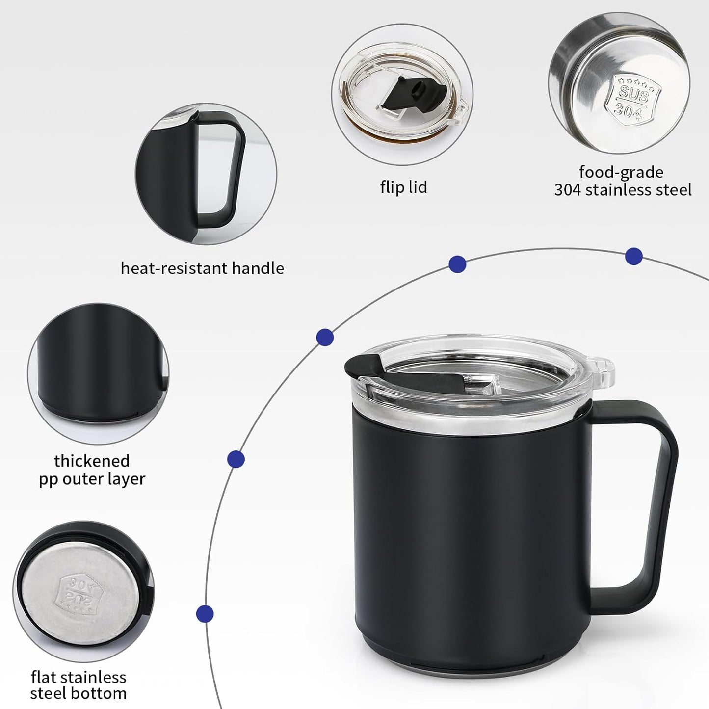 VOBAGA Coffee Mug Warmer, 4 Hours Auto Shut Off Cup Warmer for Office Home Desk with 3 Temperature Settings, Electric Beverage Warmer for Cocoa,Tea, Milk, Soup, for Coffee Gifts, Sky Blue (No Cup)