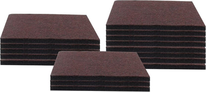 48 Pcs 1"/25mm Square Felt Furniture Pads, 5mm Thick, Brown | Self Adhesive, Anti Scratch Floor Protectors, For Furniture Feet Chair Legs