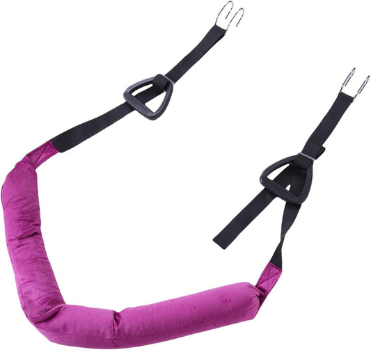 Mingzhe Hanging Back Traction Stretcher Back Stretch Strap Traction Strap Adjustable Waist Stretcher Double Hook Stainless Steel Hook Soft Hanging System for Home Gym Flexibility