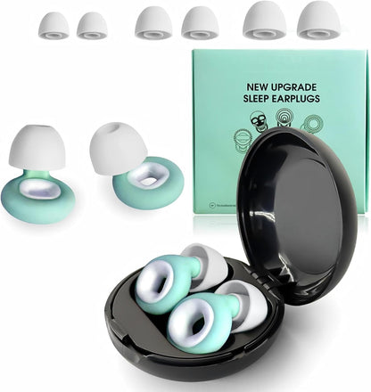 Earplugs Motorcycle.Ear Plugs for Sleeping Noise Cancelling 35dB Noise Reduction、Reusable Ear Plugs,Super Soft for Motorcycles Cycling、Sleeping、Work、Travel (Red Inner Circle)