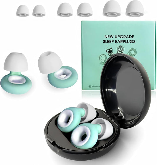 Earplugs Motorcycle.Ear Plugs for Sleeping Noise Cancelling 35dB Noise Reduction、Reusable Ear Plugs,Super Soft for Motorcycles Cycling、Sleeping、Work、Travel (Red Inner Circle)