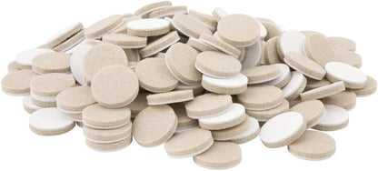 SoftTouch 1.5" Round Reusable Felt Furniture Sliders for Hard Surfaces, Noise-Reducing Adhesive Furniture Moving Pads for Beds, Sofas, Dressers, Set of 24, Beige