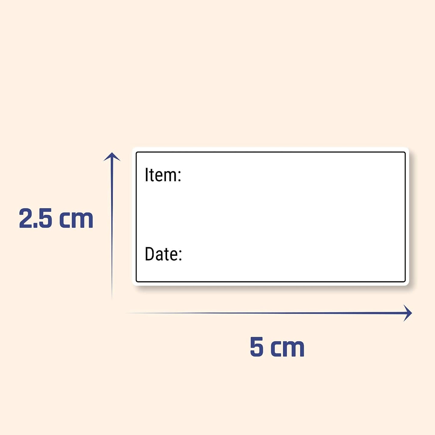 200 Pieces, 2" x 1", Removable Food Labels for Freezer Storage | Date Stickers to Write On