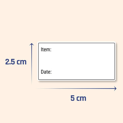 200 Pieces, 2" x 1", Removable Food Labels for Freezer Storage | Date Stickers to Write On