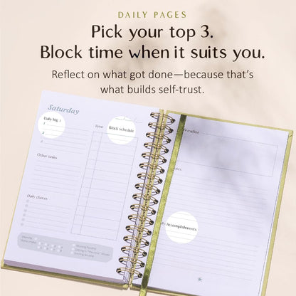 The ADHD Planner for Adults - Undated Daily & Weekly ADHD Journal for Disorganized People, 90 Days - Habit Tracker, Record Emotions & Mood - Academic Goals - Structure & Focus for Adults Brains