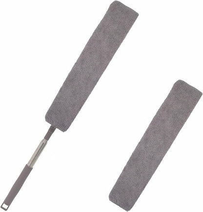 Retractable Gap Dust Cleaner, Under Refrigerator/Sofa Cleaning Tool, Microfiber Gap Duster, Suitable for Underneath Cleaning of Furniture, Fridges, Couch, Bed (25-55 Inch)