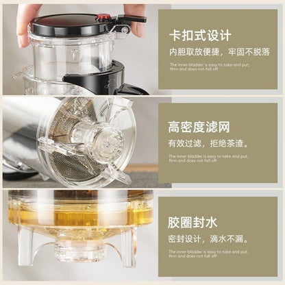500ML Glass Teapot with Detachable Infuser Filter Teapot for Loose Leaf Tea