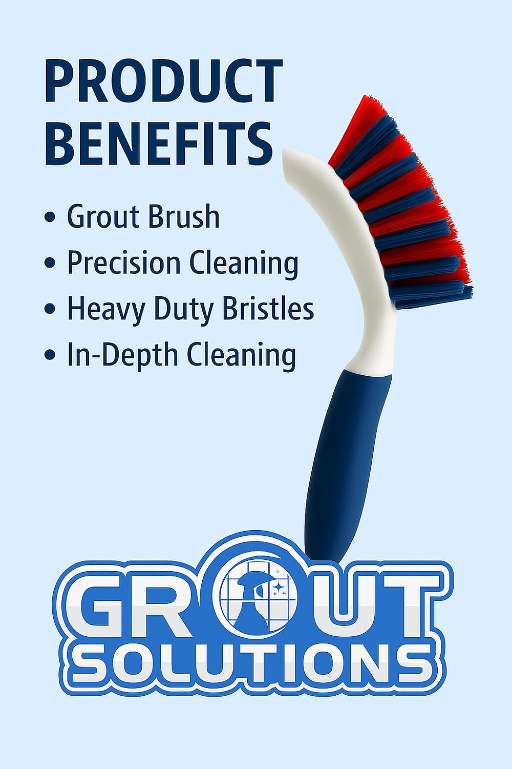 Professional Grout Brush Heavy-Duty Swivel Head with Stiff V-Shaped Bristles for Deep Cleaning Tile, Corners, Showers, Kitchens & Floors Without Scratching Fits Standard Thread Poles