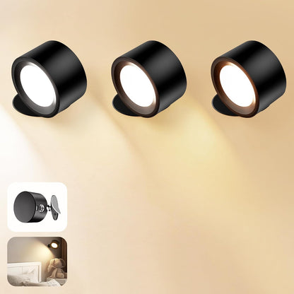 Wall Mounted Lamp, Battery Operated Wall Lights, Wood