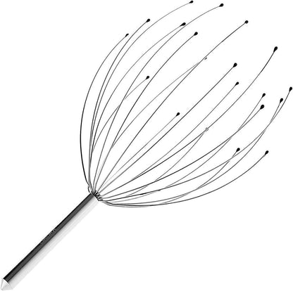 USAGA Head Massager Scalp Massager 20 Fingers Head Scratcher (Red & Blue)
