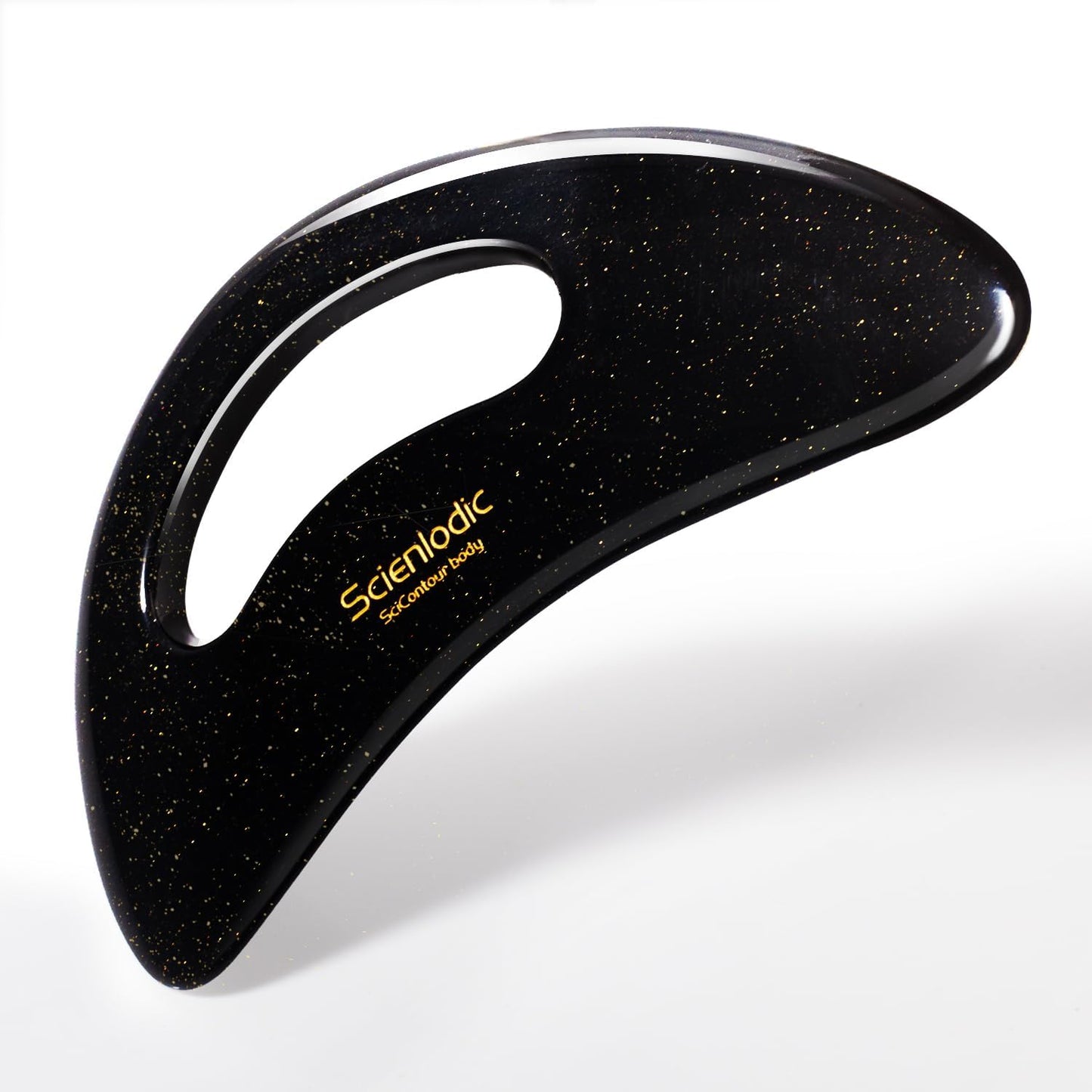 Scienlodic Gua Sha Massage Tool with Handle (Resin) Larger Guasha Scraping Tool for Back Neck Face Leg Massage, Lymphatic Drainage, Cellulite Remove - Large
