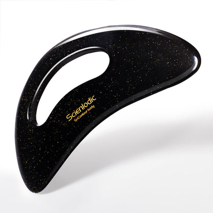 Scienlodic Gua Sha Massage Tool with Handle (Resin) Larger Guasha Scraping Tool for Back Neck Face Leg Massage, Lymphatic Drainage, Cellulite Remove - Large