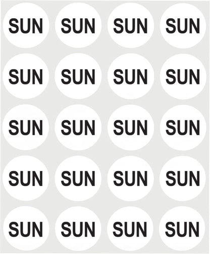 1 Inch Assorted Removable Week Kit Day Labels, 420/Pack | Removable Day-Of-Week Food Rotation Labels for Kitchens, Restaurants, Catering, Meal Prep and Inventory Made in USA