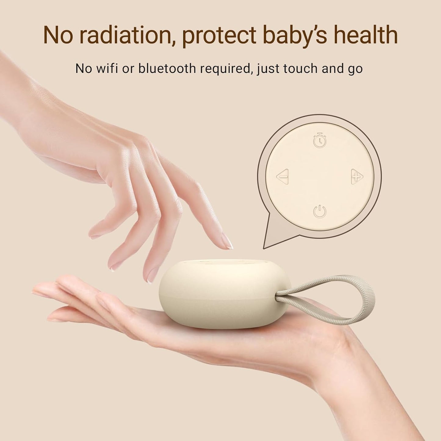 Portable Baby Sound Machine [White Noise for Babies Kids Adults][Timer Function][20 Soothing Sounds][Sleep Soother] 15 Hours Battery Life, Travel,Registry,Gifts,Shower,Clips on Baby Stroller