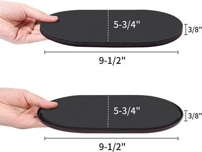Ezprotekt Large Furniture Sliders for Carpet and Hardwood Floors, 8 Pack 9-1/2" x 5-3/4" Reusable Oval Heavy Duty Furniture Moving Pads, 4 Pcs Hard Floor Felt Sliders+4 Pcs Carpet Sliders (Beige)