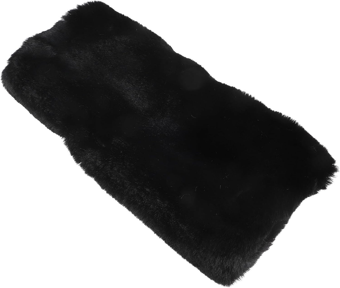 DOITOOL Portable Plush Hand Warmer Muff for Women with Delicate Appearance, Warm Hands Clothing Accessory, for Traveling and Winter Weddings, Black Soft Faux Fur Arm Warmer Pouch
