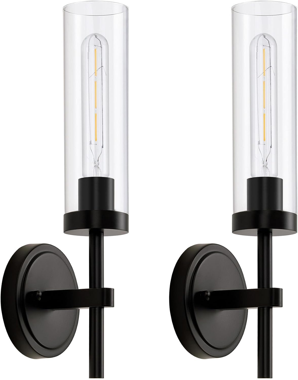 Wireless Wall Sconces with Remote Control, Battery Operated Wall Sconce Set of 2, Black & Gold Rechargeable Dimmable Wall Light for Bedroom Living room Bathroom Hallway Entryway Stairwell, 3000K