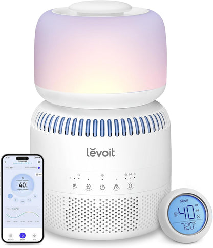Levoit Humidifiers for Bedroom, Smart Warm and Cool Mist, Symptom Relief