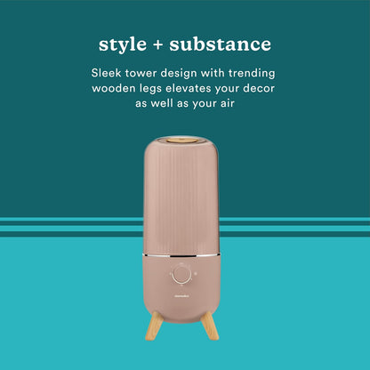 Homedics Ultrasonic Humidifier, Bedrooms and Home Offices, 0.97-Gallon Tank