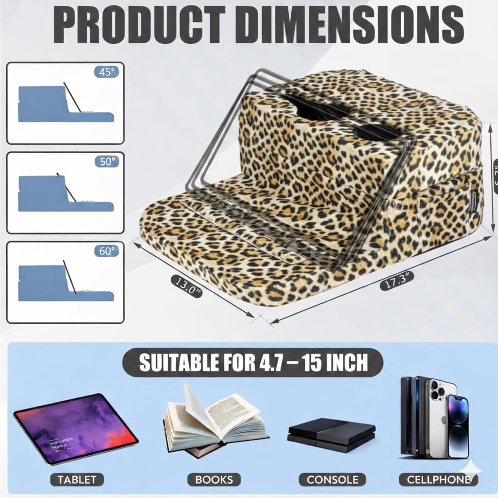 Couch Cup Holder Tray Pillow - Bed, Couch Caddy, Sofa, RV & Car - Holds Drinks, Snacks, Remotes, Phones, Kindle, Tablet | Bed Cup Holder (Grey)