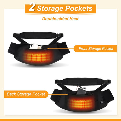 Electric Heated Hand Warmer Pouch,Football Hand Warmer with Double Sided Heating Areas,Zipped Pocket and Adjustable Strap,Heated Hand Muff Ideal for Football,Hunting,Fishing,Camping,Golf