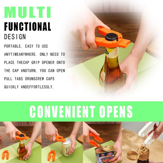3 Pack Multifunctional Bottle and Can Opener - for Weak Hands, Seniors, Elderly, Rheumatoid Arthritis,Plastic Water Bottle, Twist-Off, Pull Tab Soup,Ergonomic Lid Seal Remover