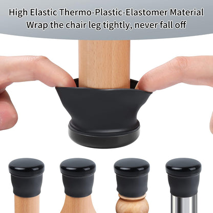 Ezprotekt Chair Leg Sliders for Carpet, 24 Pcs Square Chair Glides for Carpet, Carpet Furniture Pads Stool Leg Protectors Caps, Carpet Furniture Glides Quickly and Easily (L Fit:1" - 1.4")