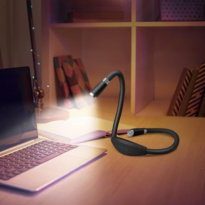 Neck Book Light LED Reading Lamp USB-C Rechargeable, Hands Free, 4 LED Bulbs, 4 Adjustable Brightness, for Reading in Bed or Reading in Car (Green)