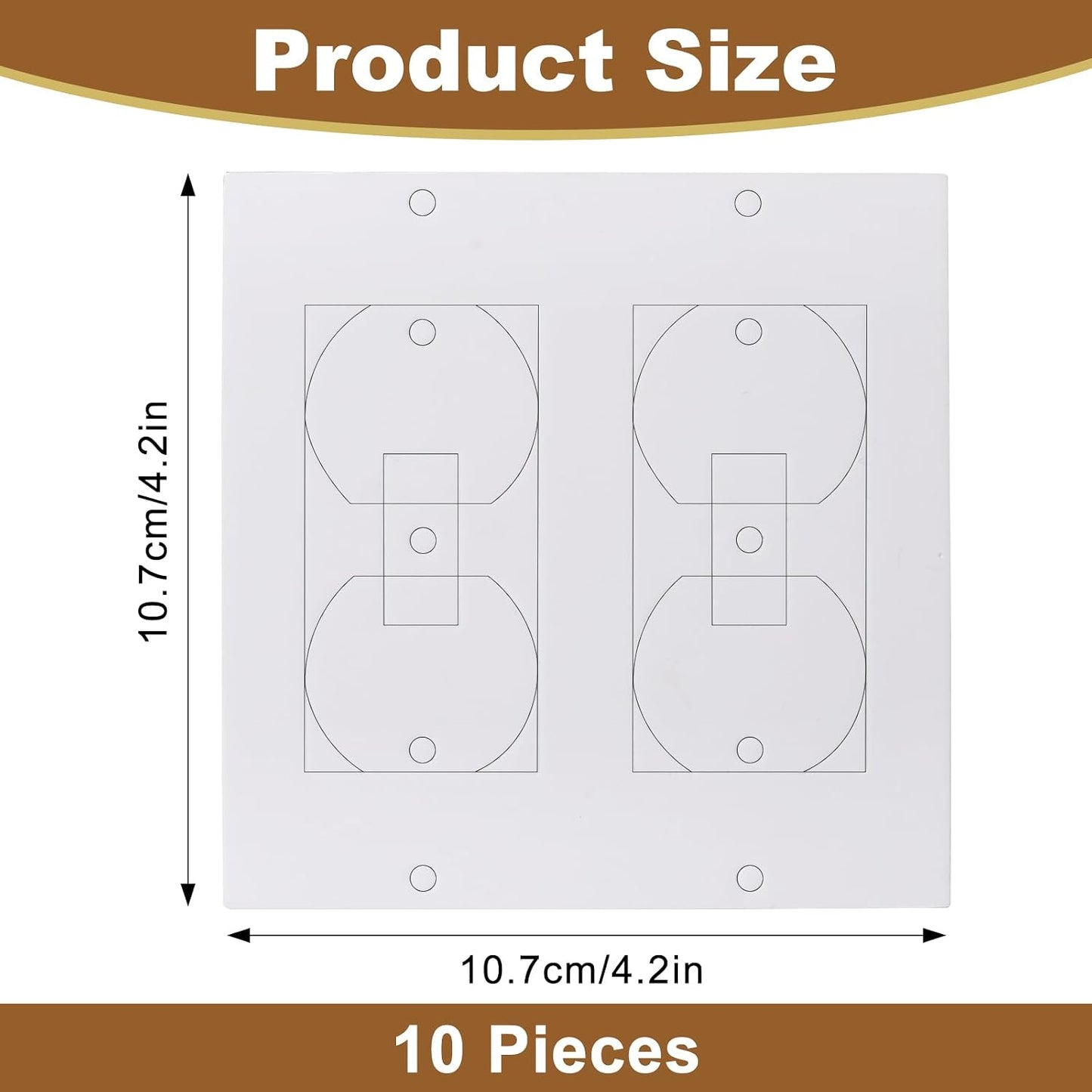 Outlet Insulators Draft Sealers - 4 Sizes EVA Foam Socket Insulation Gaskets | Universal Electric Switch Wall Plate Covers for Energy Saving, Draft Blocking (White, Single 20 Pack)