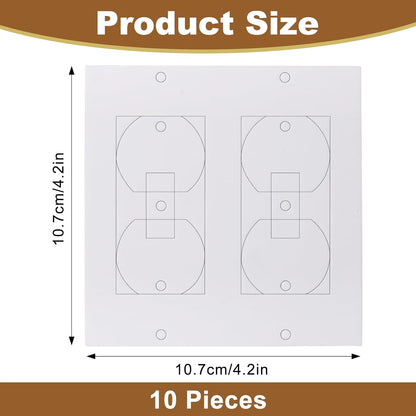 Outlet Insulators Draft Sealers - 4 Sizes EVA Foam Socket Insulation Gaskets | Universal Electric Switch Wall Plate Covers for Energy Saving, Draft Blocking (White, Single 20 Pack)