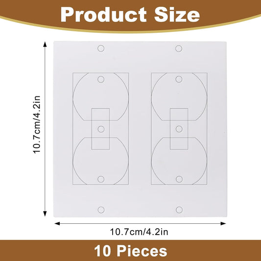 Outlet Insulators Draft Sealers - 4 Sizes EVA Foam Socket Insulation Gaskets | Universal Electric Switch Wall Plate Covers for Energy Saving, Draft Blocking (White, Single 20 Pack)