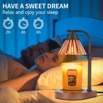 Dimmable Candle Warmer Lamp with Timer Adjustable Height for Scented Jar Candles Electric Candle Wax Melt Warmer for Home Decor Christmas Birthday Gifts for Women Mom(Hummingbird)