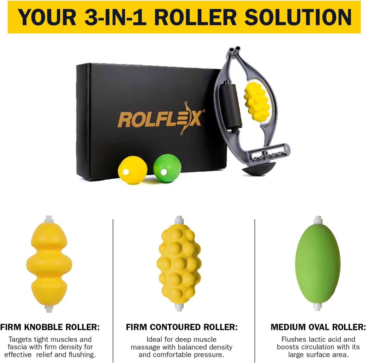 Arm & Leg Massager Roller – Muscle Roller to Address Golfer’s Elbow, Tennis Elbow, Carpal Tunnel & More – Arm & Leg Massage Roller for Muscle Tightness & Faster Recovery
