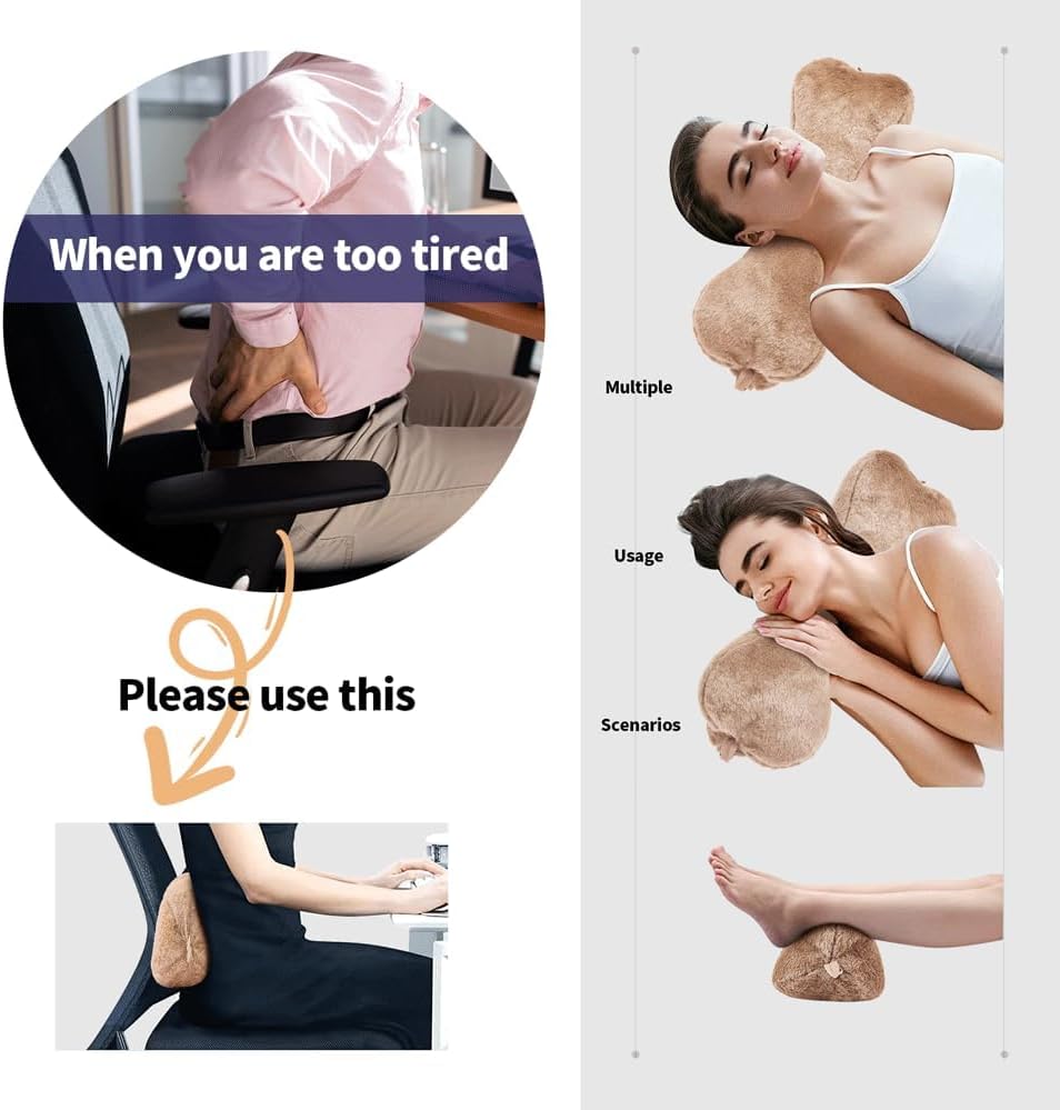 Recliner Headrest Pillow, Head Pillow for Sofa, Recliner Neck Pillow, Bone Couch Neck Pillow for Pain Relieve(Grey)