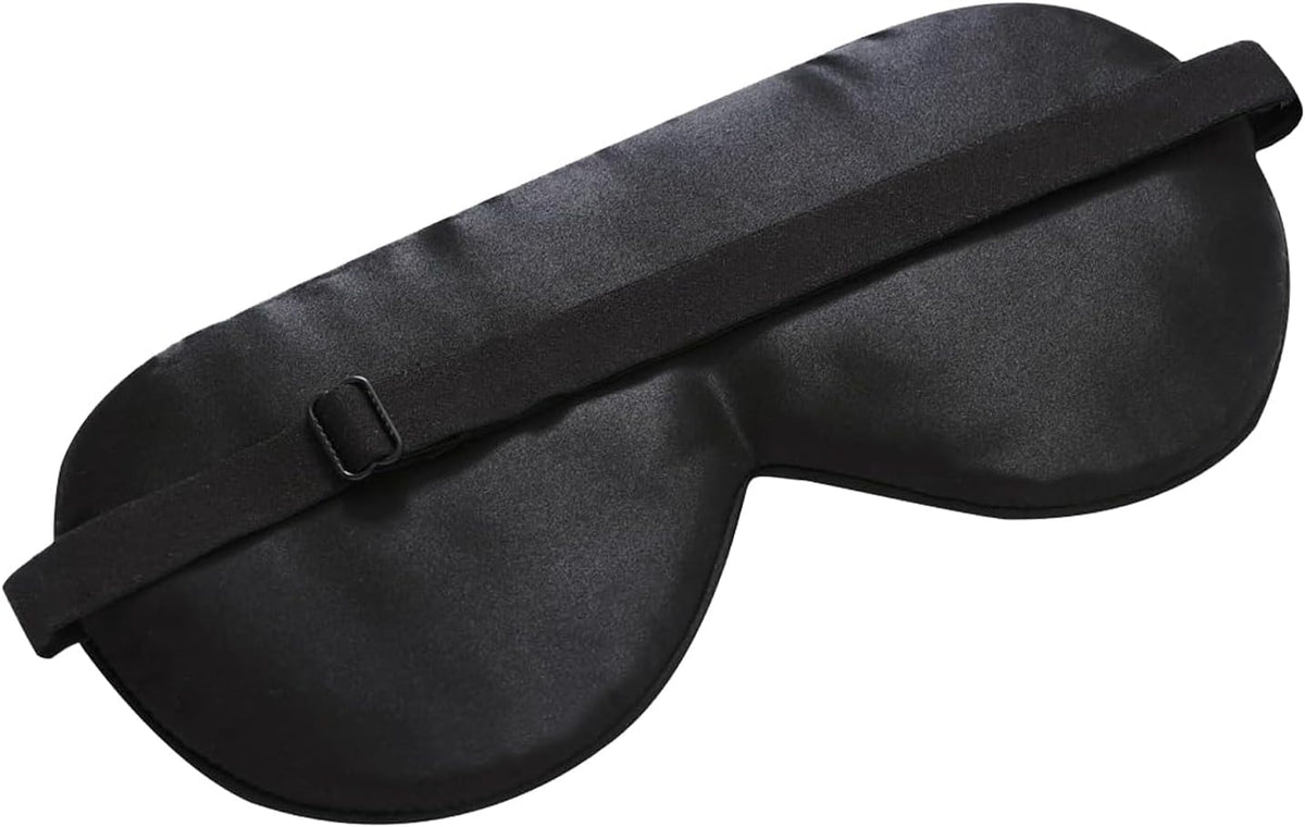ALASKA BEAR Wraparound Style Organic Cotton Eye Mask with Padded Nose, Big Wide Headband and Large Coverage Ear Muff Sleeping Mask with Bottom Flap for Full Blackout, Dark Grey