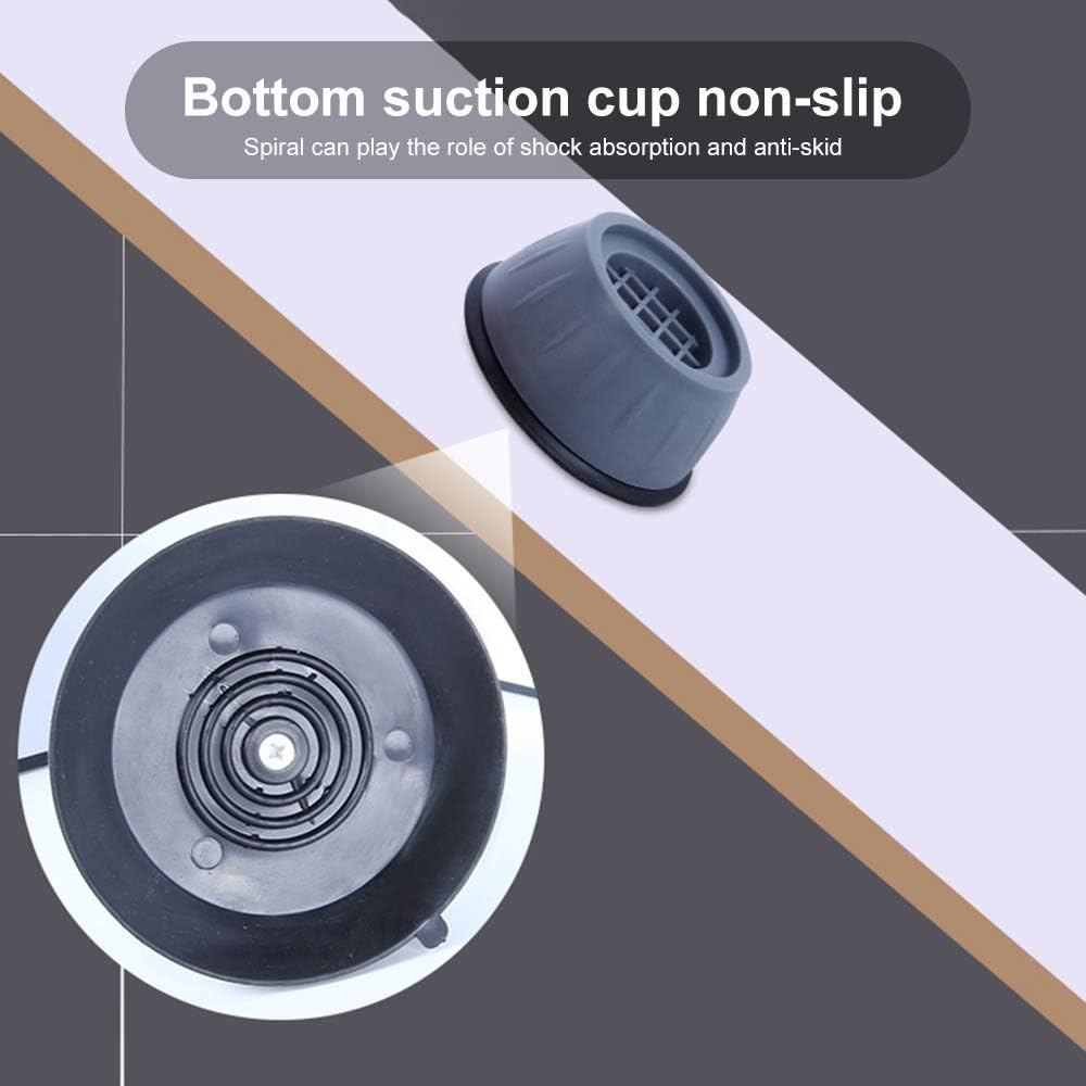 Mwellewm Anti Vibration Pads for Washing Machine Shock and Noise Reducing Washing Machine Support Anti Slip Vibration Rubber Washing Machine Feet Dryer Washer Vibration Stabilizer(1.7D x 0.16 H)