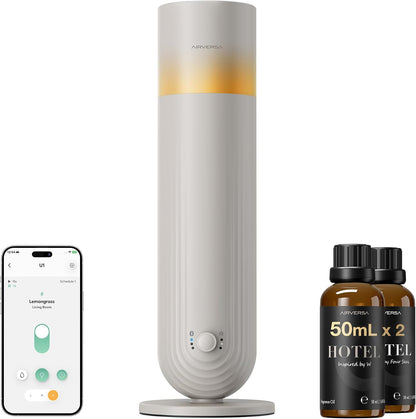 Airversa U1 Smart Hotel Waterless Diffuser with 100mL Oils Kit, Black