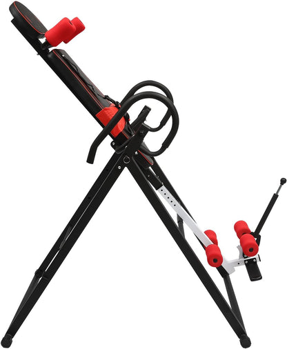 Inversion Table for Back Pain Relief, 330.7lbs Capacity Heavy Duty Inversion Teeter Table with Adjustable Safety Belt & Headrest, Home Back Stretcher Decompression Equipment